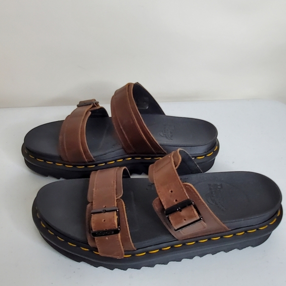 Dr. Martens Myles Brando Leather Sandal Women's Size 12 Men's 11 NEW Dark Brown - Picture 14 of 16